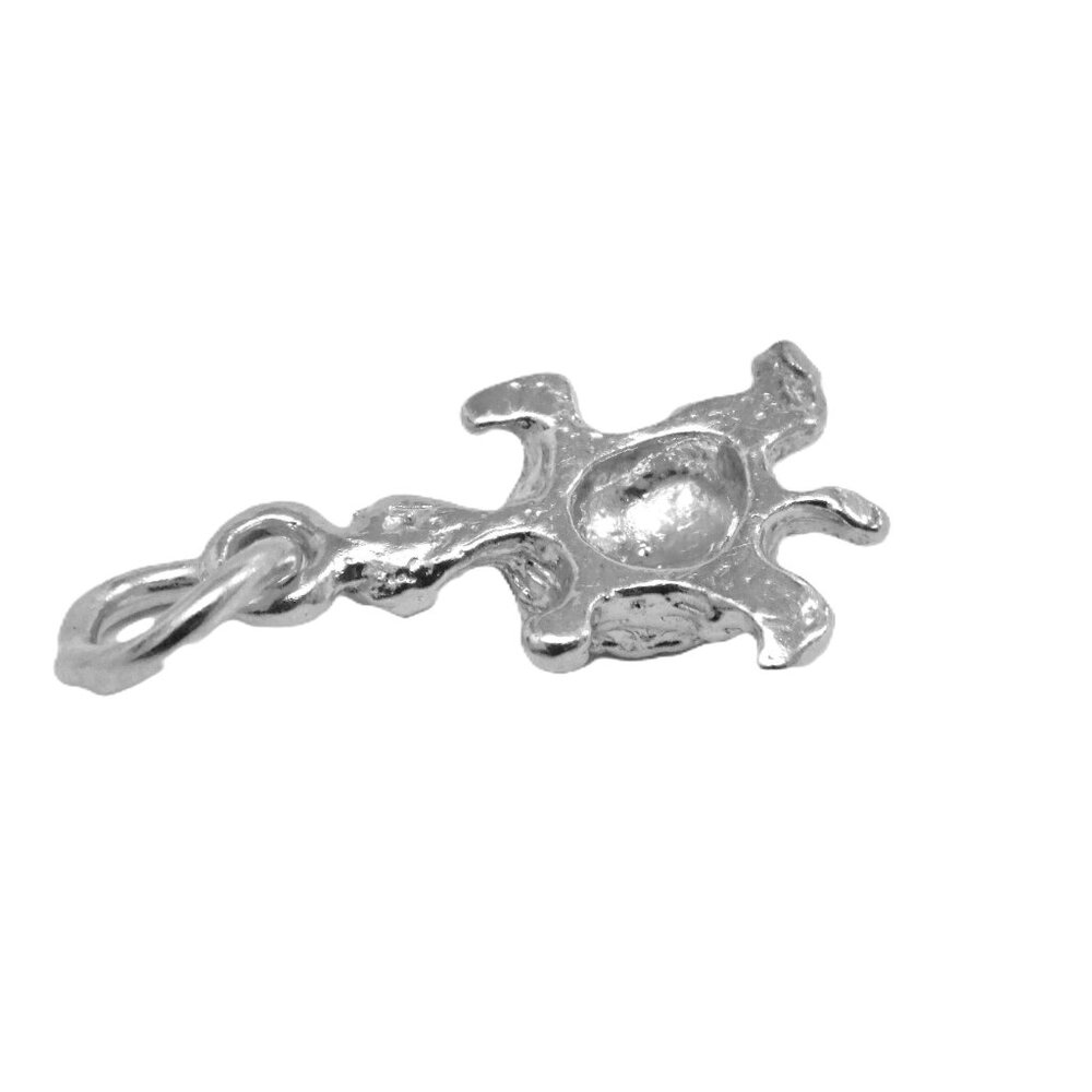 .925 Turtle Sterling Silver Pendant Charm - Picture 3 of 3